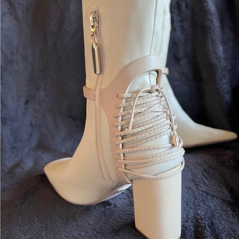 Daniella Shevel Women's Nela Stretch Leather Knee-High Harness Boots - Picture 5 of 13